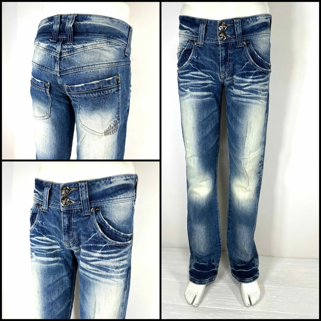 COOK JEANS クックジーンズ USED加工 サイズ30 Mサイズ80cm メンズのパンツ(デニム/ジーンズ)の商品写真