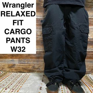 ラングラー(Wrangler)のラングラーカーゴパンツペインターパンツw32黒ブラックワークパンツオーバーサイズ(ワークパンツ/カーゴパンツ)