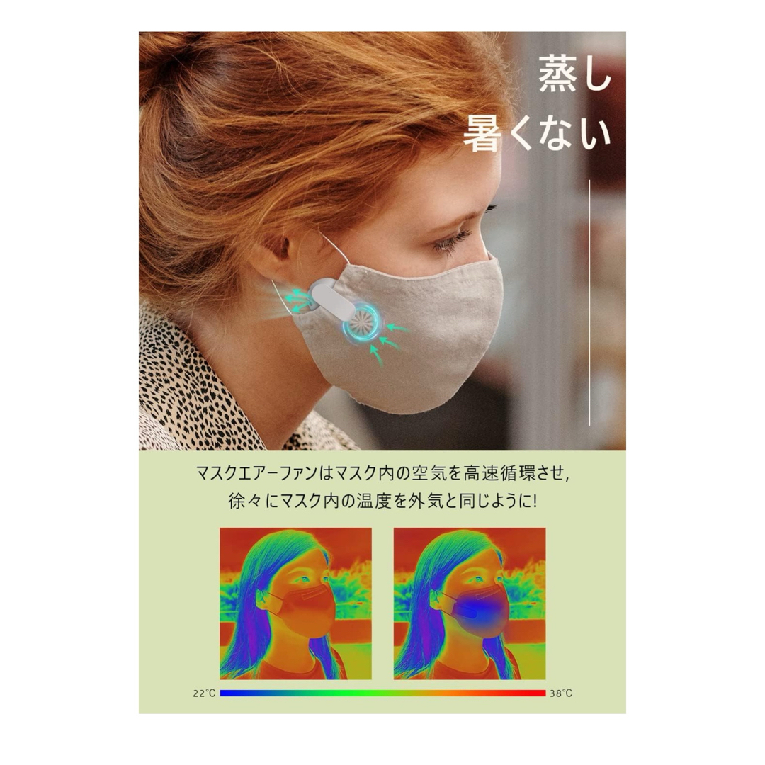 人気版 通気　放熱　除湿　脱臭　マスクファン マスクエアーファン　熱中症対策 インテリア/住まい/日用品のインテリア/住まい/日用品 その他(その他)の商品写真