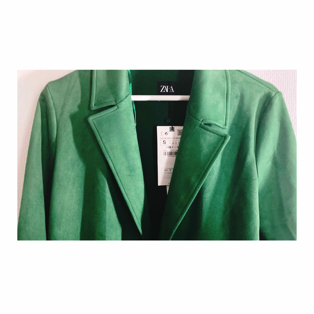 ZARA - ZARA ザラ ロングコート グリーン 新品未使用の通販 by ZARA - ZARA ザラ ロングコート グリーン 新品未使用の通販 by
