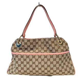 グッチ(Gucci)の　グッチ GUCCI トートバッグ 121023 ピンク GGキャンバス/レザー レディース トートバッグ(トートバッグ)