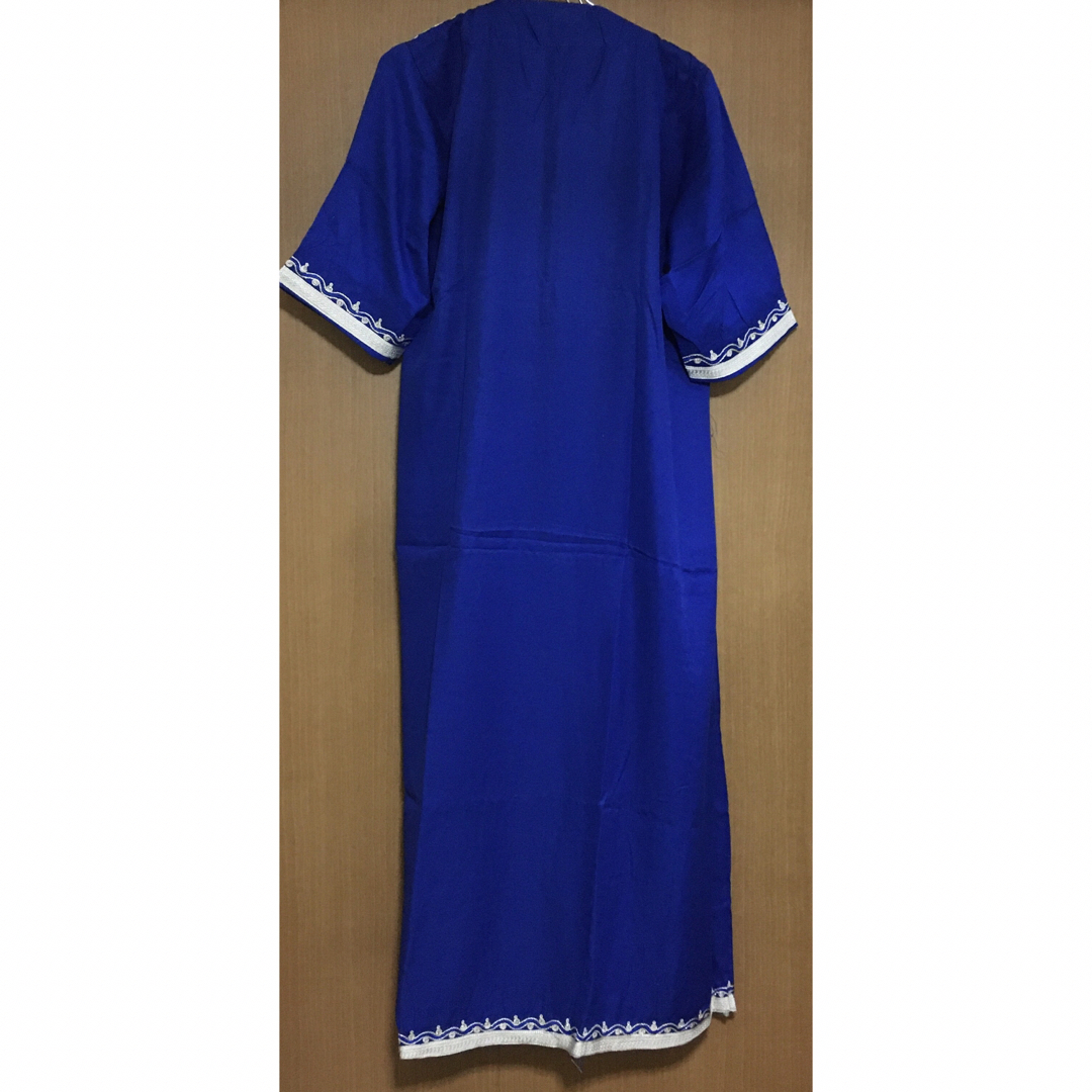 モロッコ  カフタン  カシャバ　ブルー　モロッコ雑貨　ロングドレス　ワンピース レディースのワンピース(ロングワンピース/マキシワンピース)の商品写真