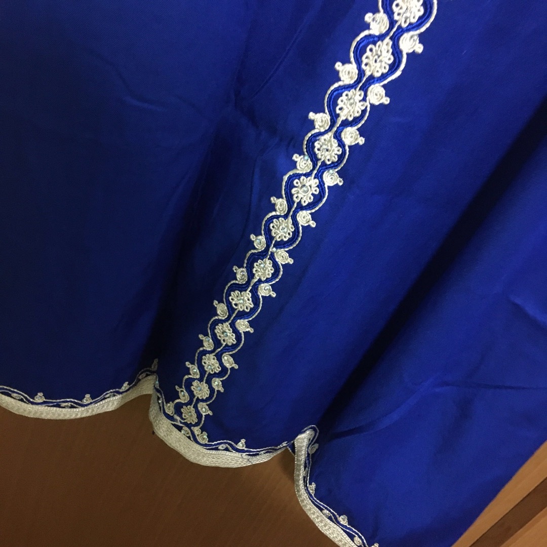 モロッコ  カフタン  カシャバ　ブルー　モロッコ雑貨　ロングドレス　ワンピース レディースのワンピース(ロングワンピース/マキシワンピース)の商品写真