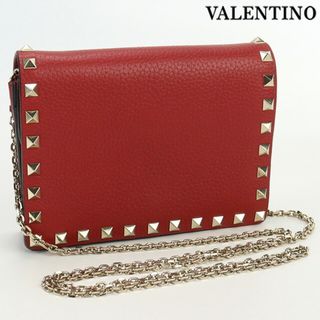 ヴァレンティノ(VALENTINO)のヴァレンティノ VALENTINO 斜め掛け ショルダーバッグ レディース TW2P0249 VSH スタッズチェーンショルダーバッグ(ショルダーバッグ)