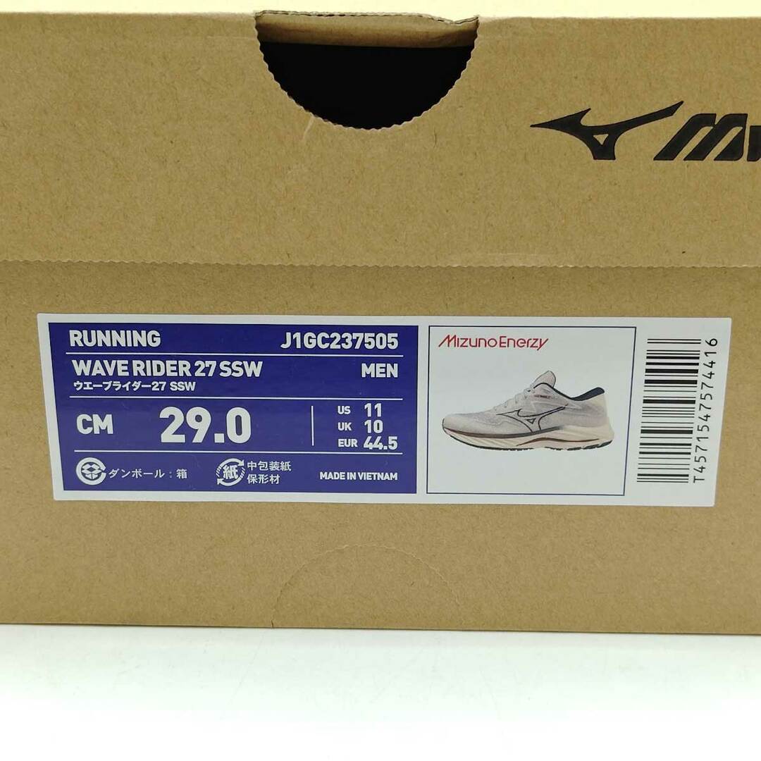 MIZUNO(ミズノ)の【未使用】ミズノ ランニングシューズ ウエーブライダー27 スムースストレッチウーブン 29cm J1GC237505 メンズ MIZUNO スポーツ/アウトドアのランニング(シューズ)の商品写真