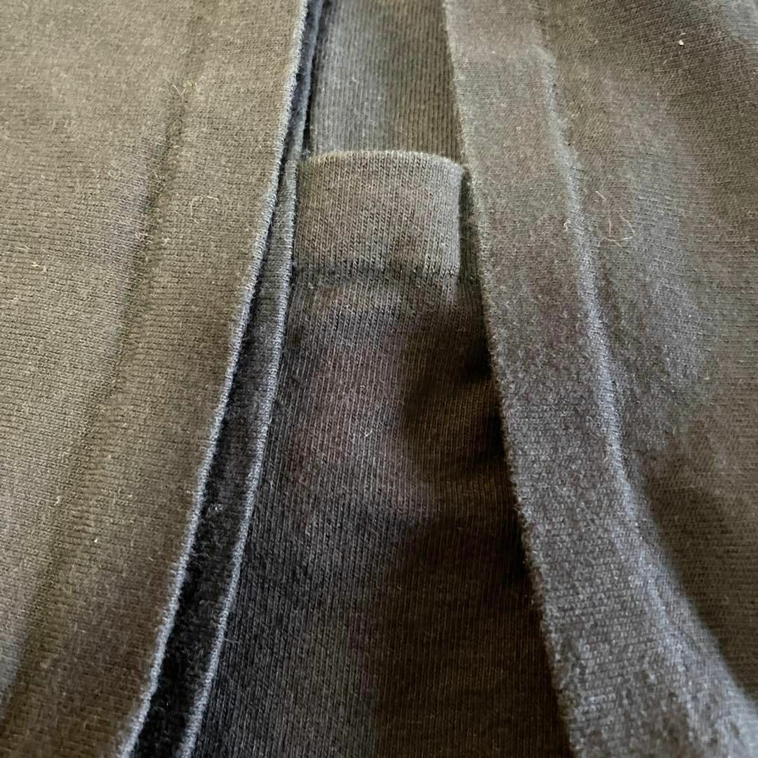 シングルステッチ　ビンテージヘンリーネック　厚手　黒ブラック　半袖Ｔシャツ　古着 メンズのトップス(Tシャツ/カットソー(半袖/袖なし))の商品写真