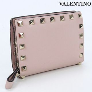 ヴァレンティノ(VALENTINO)のヴァレンティノ VALENTINO 二折財布小銭入付き レディース PW0P0620BOL W34 ロックスタッズ スモール ウォレット(財布)