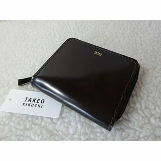 タケオキクチ(TAKEO KIKUCHI)の【新品・本物】TAKEO KIKUCHI  ラウンドファスナー財布/黒(折り財布)