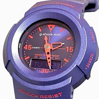 カシオ(CASIO)のCASIO g-shock mini  パープル×オレンジ  GMN-50(腕時計)