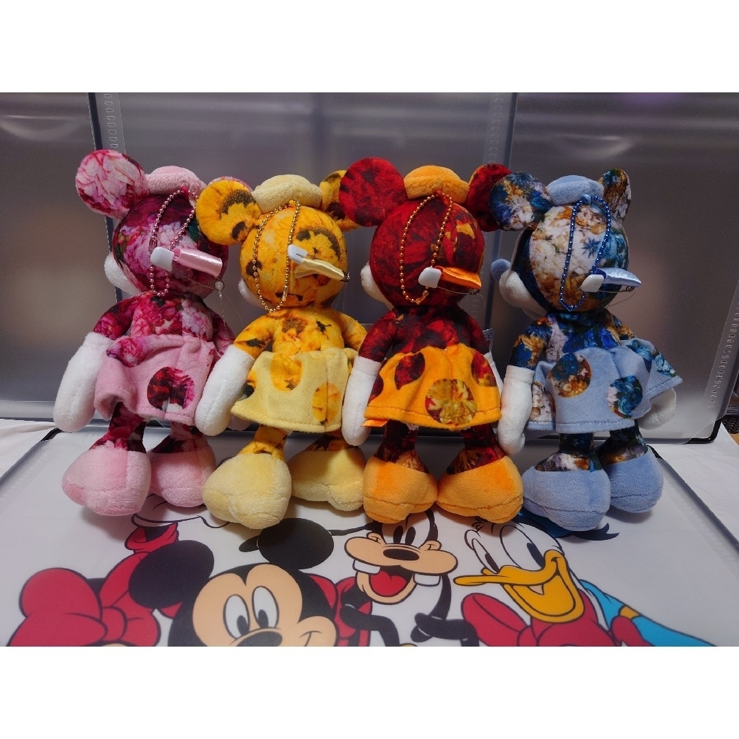 Disney(ディズニー)のDisney × 蜷川実花 ｲﾏｼﾞﾆﾝｸﾞ春夏秋冬 ﾐﾆｰぬいば【４体】 エンタメ/ホビーのおもちゃ/ぬいぐるみ(キャラクターグッズ)の商品写真