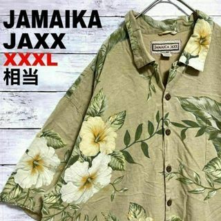 r23 シルク100％ US古着 ジャマイカジャックス 半袖シャツ 花柄(シャツ)