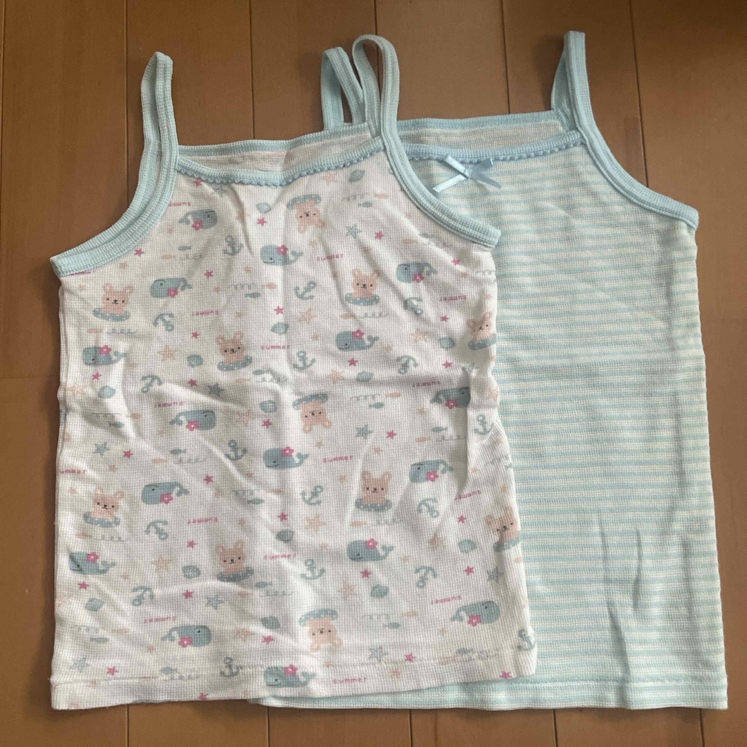 薄手　肌着　キャミソール　90㎝2枚セット キッズ/ベビー/マタニティのキッズ服女の子用(90cm~)(下着)の商品写真