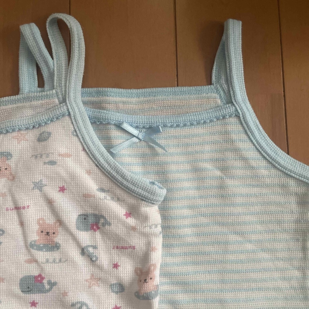 薄手　肌着　キャミソール　90㎝2枚セット キッズ/ベビー/マタニティのキッズ服女の子用(90cm~)(下着)の商品写真