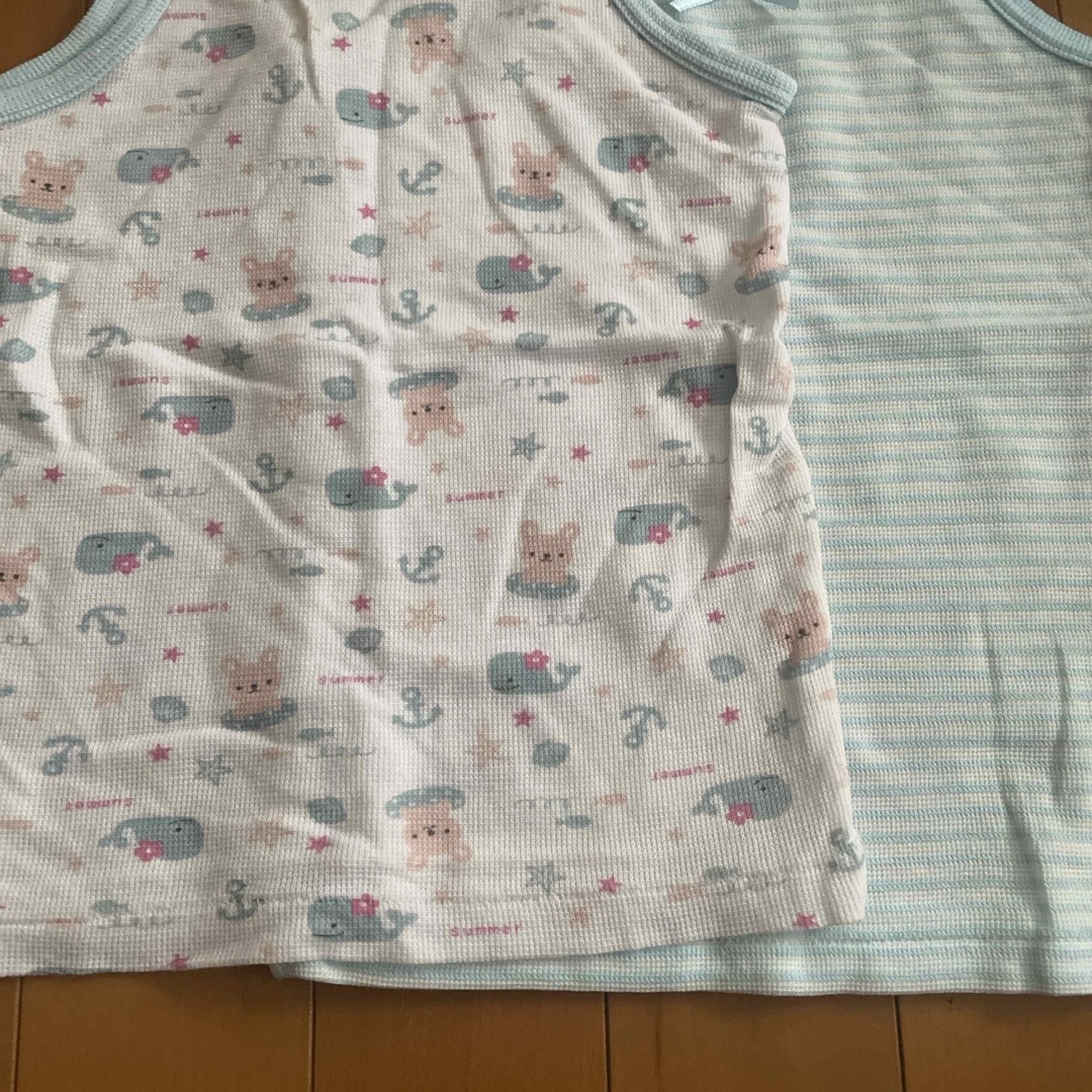 薄手　肌着　キャミソール　90㎝2枚セット キッズ/ベビー/マタニティのキッズ服女の子用(90cm~)(下着)の商品写真