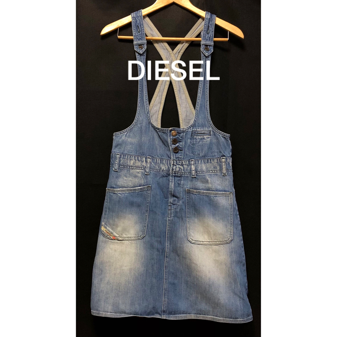 DIESEL(ディーゼル)のDIESEL ディーゼル　デニムスカート　サロペットスカート　ジャンパースカート レディースのパンツ(サロペット/オーバーオール)の商品写真