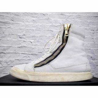 リックオウエンス(Rick Owens)の◆GiuseppeZanotti ジュゼッペザノッティ ハイカット スニーカー白(スニーカー)