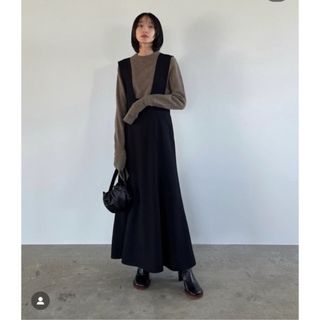 クラネ(CLANE)のCLANE WIDE SUSPENDER SKIRT(ロングスカート)