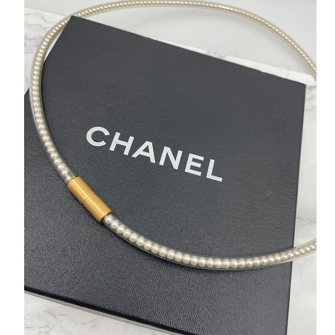 CHANEL(シャネル)のCHANEL シャネル　パール　ネックレス　アクセサリー　チューブ　豆あり　刻印 レディースのアクセサリー(ネックレス)の商品写真