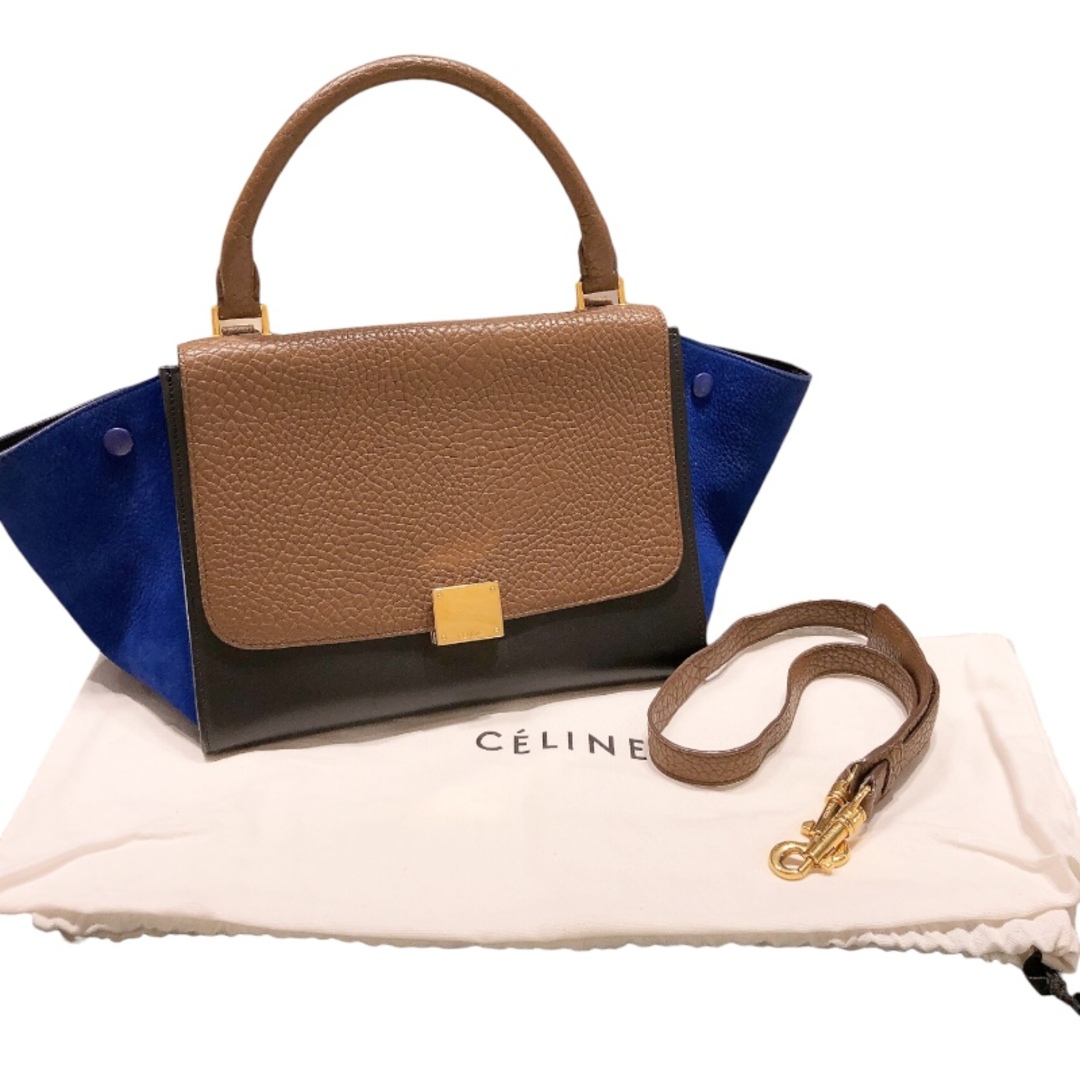 celine(セリーヌ)の　セリーヌ CELINE トラペーズ スモール 174683 レザー・スエード・トリコロール レディース ハンドバッグ レディースのバッグ(ハンドバッグ)の商品写真