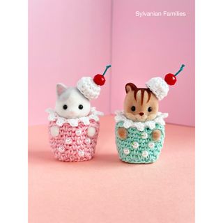 シルバニアファミリー(シルバニアファミリー)のSylvanian Families  クリームソーダ　2着　　　　【匿名配送】(人形)