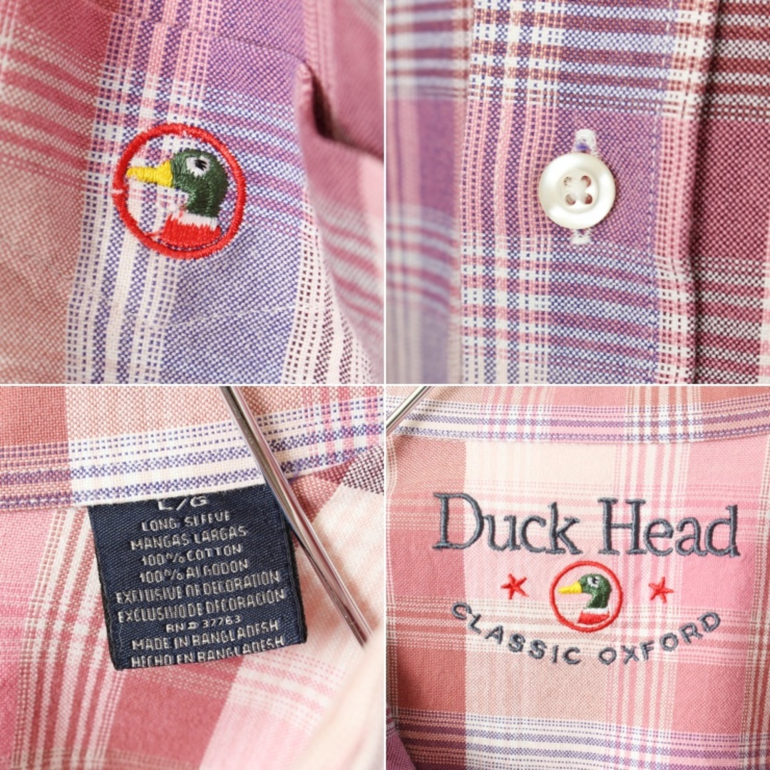 ビッグサイズ Duck Headチェックボタンダウンシャツ ピンクL ss14 メンズのトップス(シャツ)の商品写真