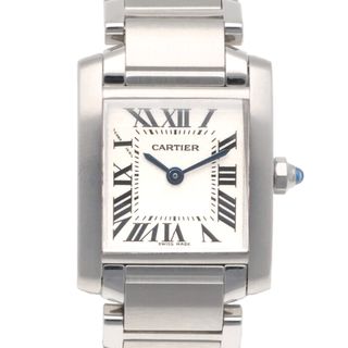 カルティエ(Cartier)のカルティエ タンクフランセーズ SM 腕時計 時計 ステンレススチール W51008Q3(2384) クオーツ レディース 1年保証 CARTIER  中古(腕時計)