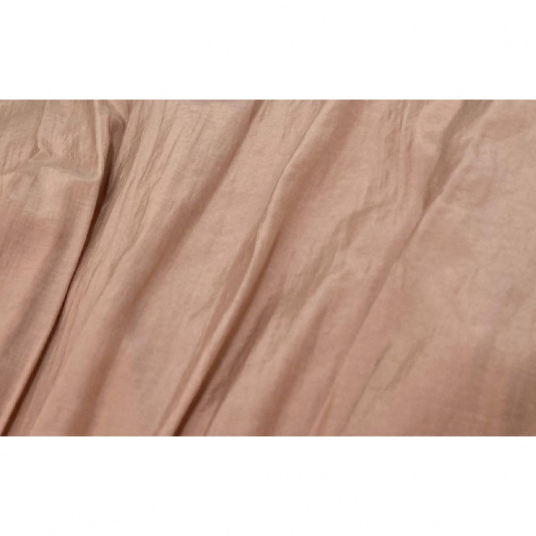 ANAYI(アナイ)のアナイ　リボン付裾光沢生地消しプリーツワンピース38 オレンジ レディースのワンピース(ひざ丈ワンピース)の商品写真