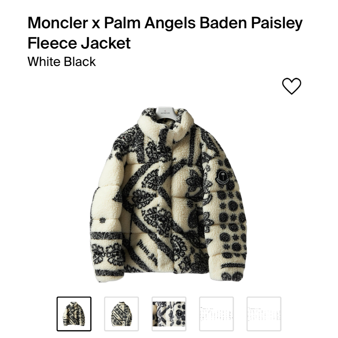 MONCLER(モンクレール)のMONCLER PALM ANGELS FLEECE JACKET メンズのジャケット/アウター(ダウンジャケット)の商品写真