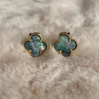 ●silver925 Flower ピアス GLAYシェル●金アレ対応(ピアス)