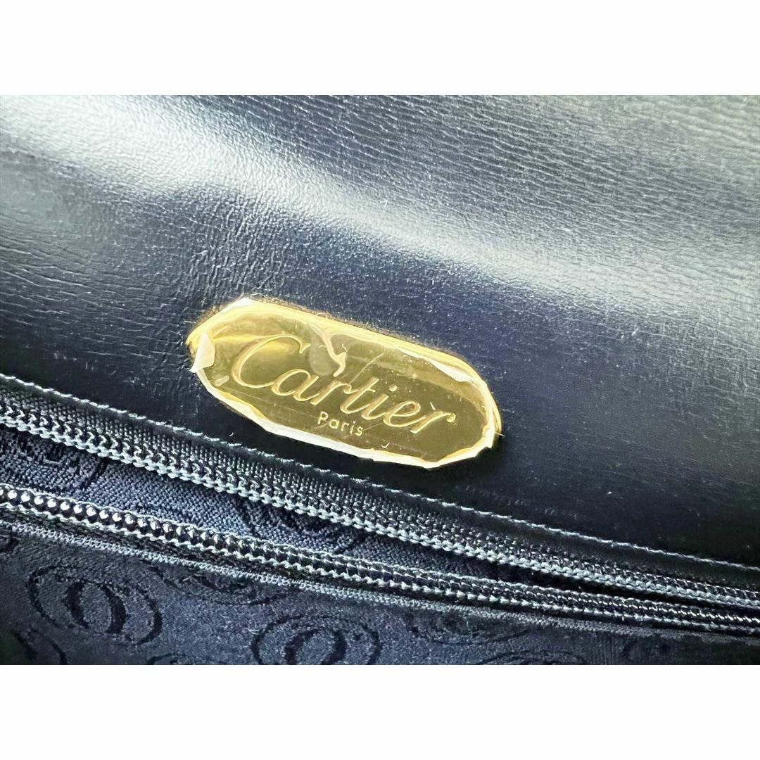 Cartier(カルティエ)の美品　カルティエ　サファイアライン　ショルダーバッグ　ネイビー系　ゴールド レディースのバッグ(ショルダーバッグ)の商品写真