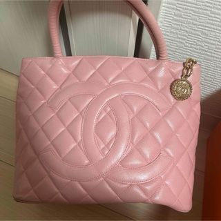 シャネル(CHANEL)のCHANEL 復刻トート　キャビアスキン　バッグピンク(ハンドバッグ)