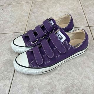 コンバース(CONVERSE)のベルクロ　紫25cm  断捨離中でまとめ買い募集中(^ ^)(スニーカー)