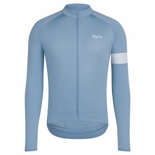 新品 Rapha メンズ コア ロングスリーブ ジャージ Sサイズ グレーブルー(ウエア)