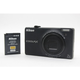 【返品保証】 ニコン Nikon Coolpix S6000 ブラック 7x バッテリー付き コンパクトデジタルカメラ  s9463(コンパクトデジタルカメラ)