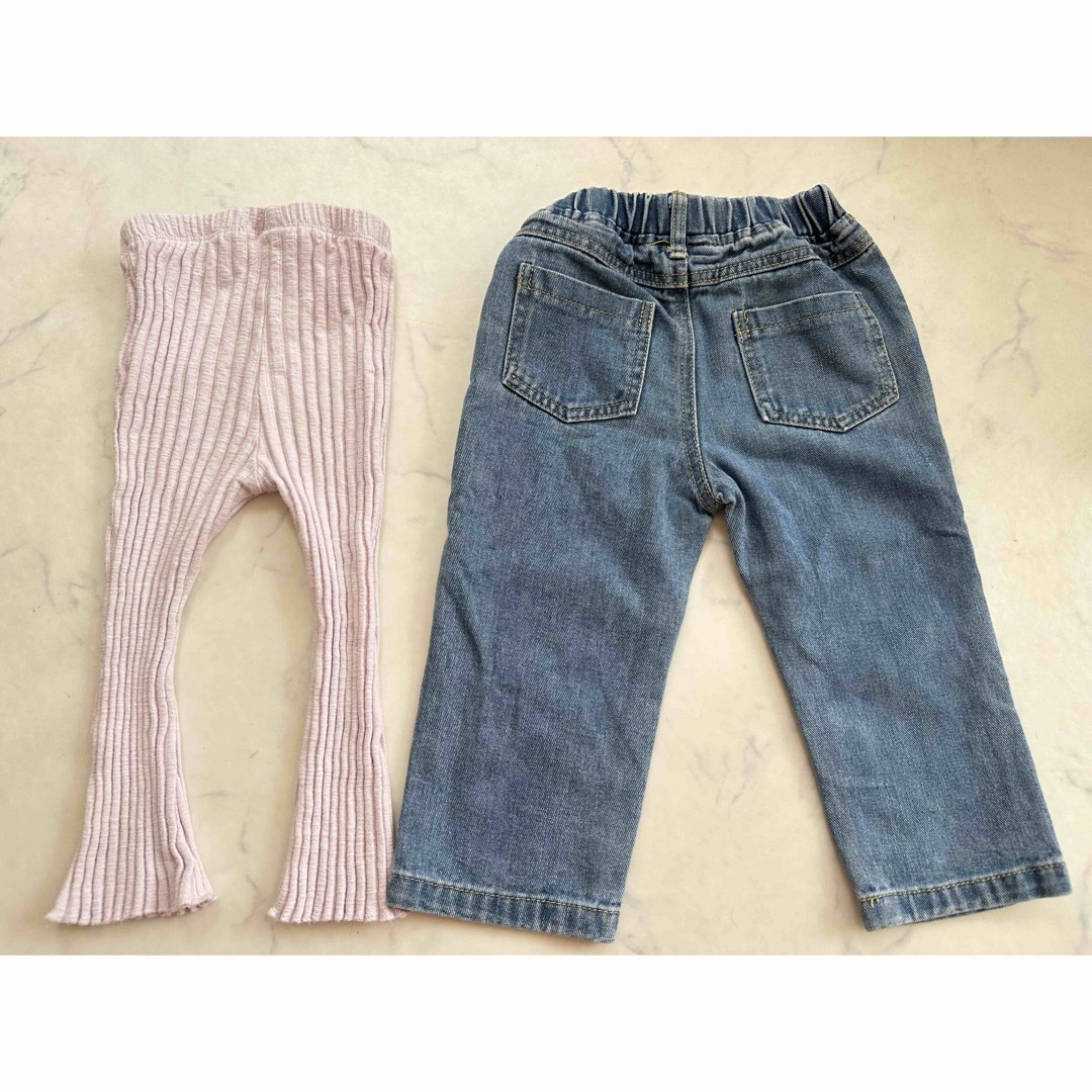 ZARA KIDS(ザラキッズ)のzarababy フレアリブレギンス　85 ハートデニム キッズ/ベビー/マタニティのベビー服(~85cm)(パンツ)の商品写真