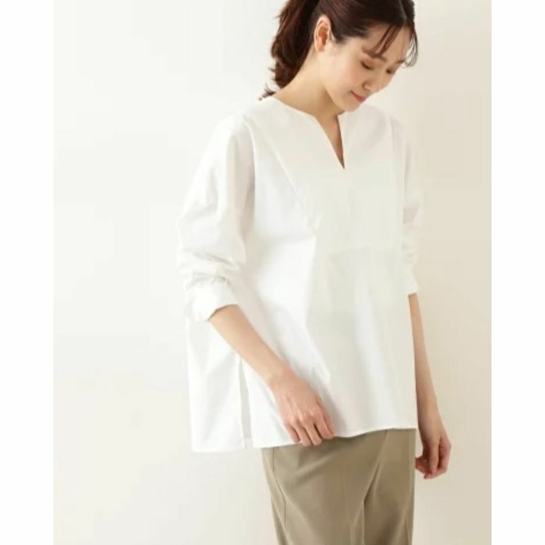 NATURAL BEAUTY BASIC(ナチュラルビューティーベーシック)のNATURAL BEAUTY BASIC ブロードカフタンブラウス レディースのトップス(シャツ/ブラウス(長袖/七分))の商品写真