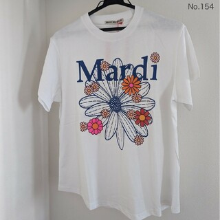マルディメクルディ Mardi Mercredi Tシャツ ホワイト×ネイビー(Tシャツ(半袖/袖なし))