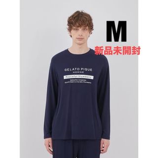 gelato pique - ジェラートピケ　ジェラピケ　オム インレイロゴロングTシャツ　メンズ　M★新品