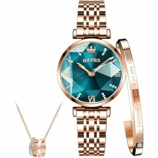 【色: E】腕時計 レディース うで時計 時計 女性用 ブレスレット ネックレス(腕時計)