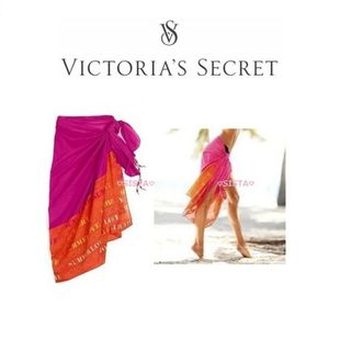 ヴィクトリアズシークレット(Victoria's Secret)の訳アリ 限定品 ヴィクトリアシークレット ロゴ入 水着 カバーアップ パレオ(その他)