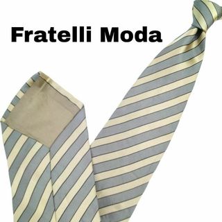 イタリア製FRATELLI MODE ネクタイ レジメンタルストライプu54①(ネクタイ)