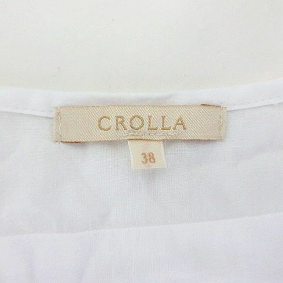 CROLLA(クローラ)のクローラ ブラウス フレンチスリーブ プルオーバー シアー レース 38 白 レディースのトップス(シャツ/ブラウス(半袖/袖なし))の商品写真