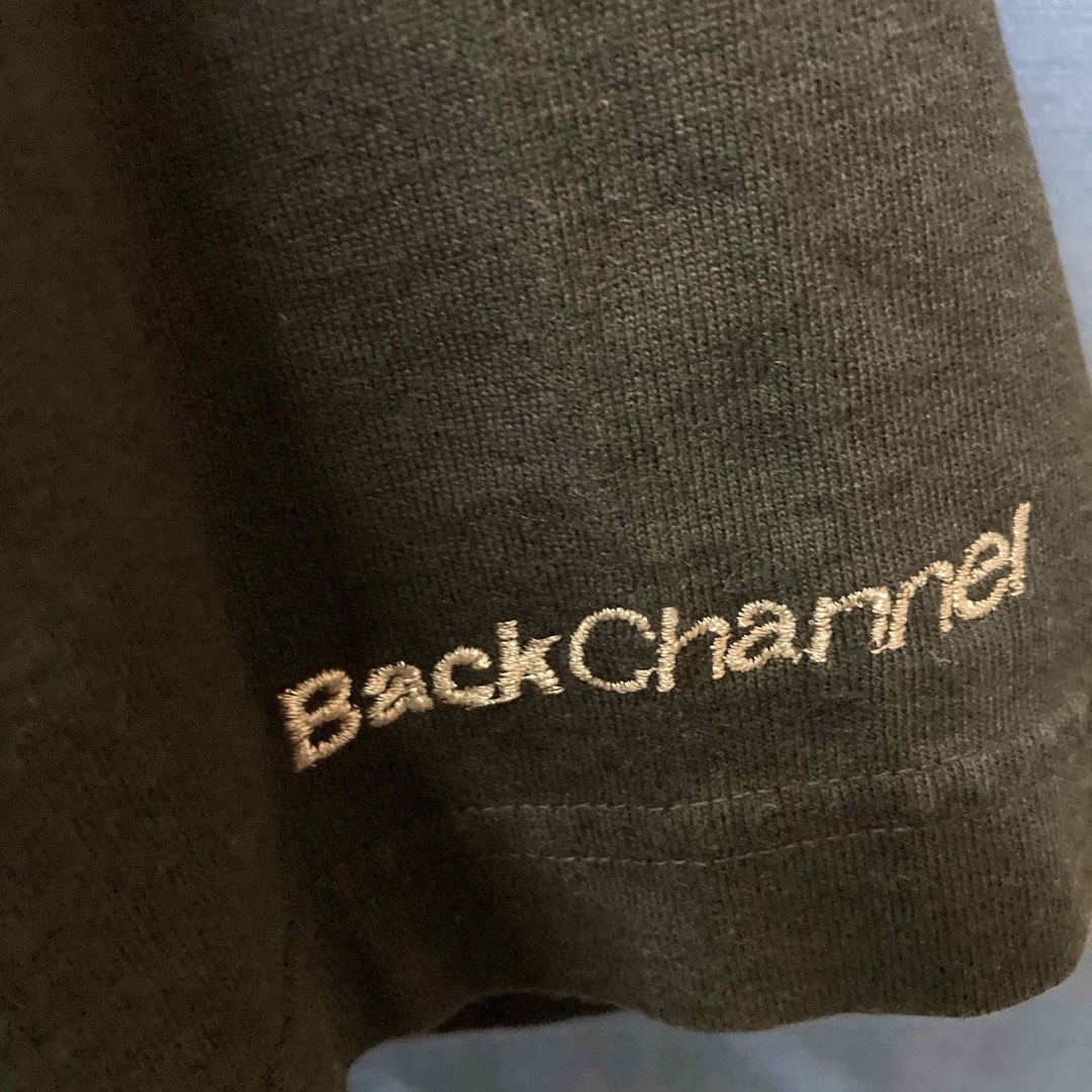 Back Channel(バックチャンネル)の【デザイン必見！Back Channel 】シルバー　ロゴ　肩　刺繍　L サイズ メンズのトップス(Tシャツ/カットソー(半袖/袖なし))の商品写真