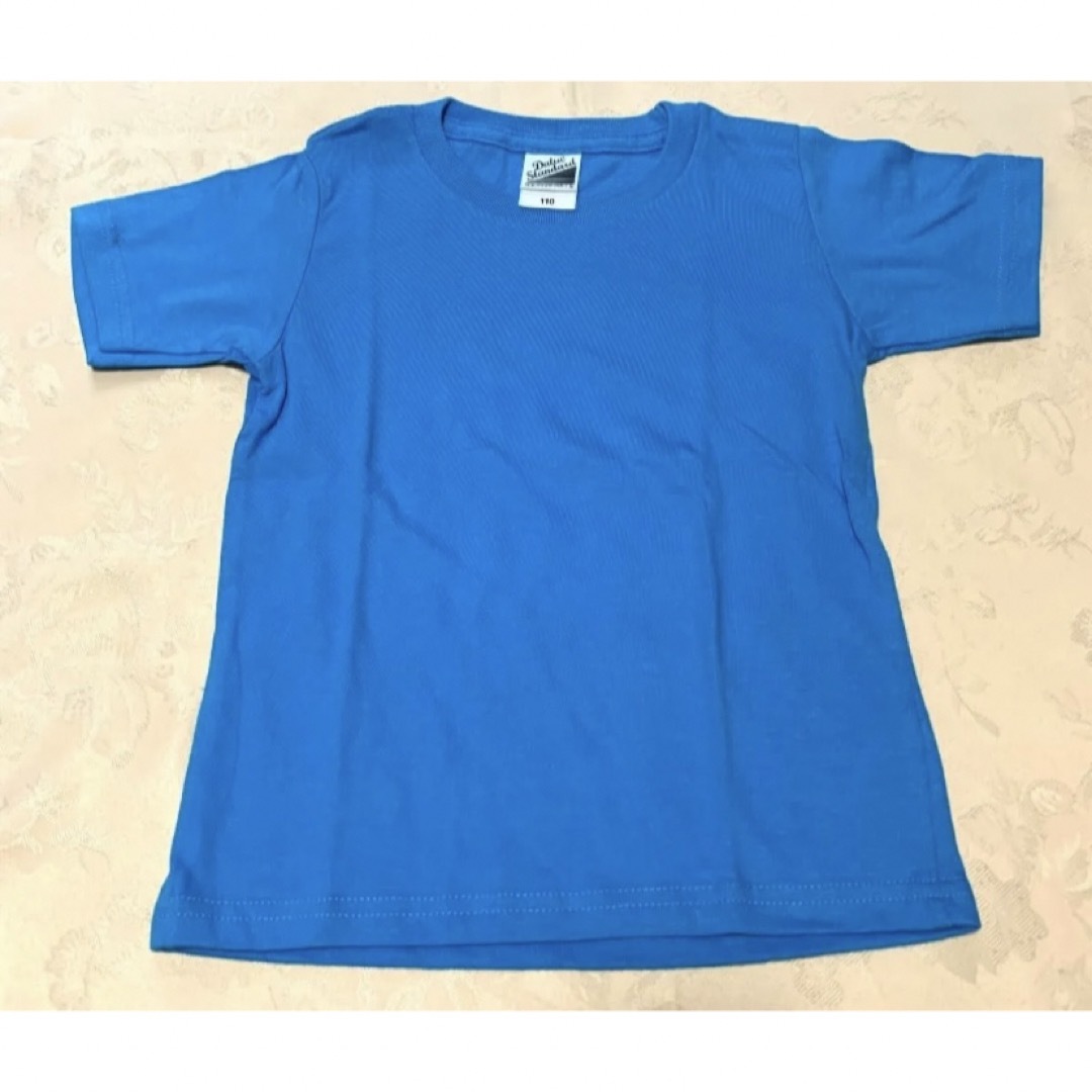 キッズ Tシャツ　2枚　新品　ブルー　ボルドー　半袖　キッズ マスク3枚（黒） キッズ/ベビー/マタニティのキッズ服男の子用(90cm~)(Tシャツ/カットソー)の商品写真