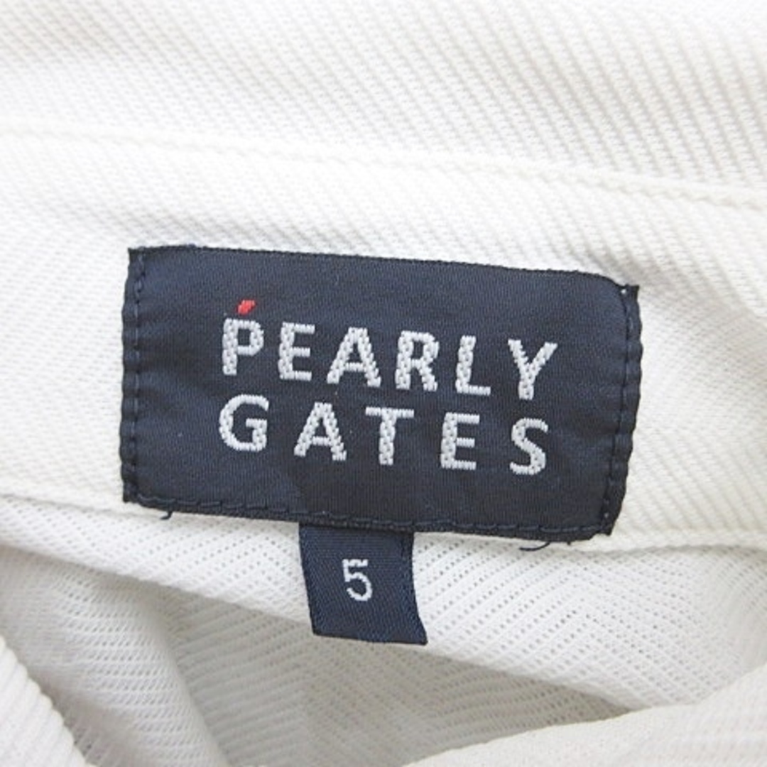 PEARLY GATES(パーリーゲイツ)のパーリーゲイツ ゴルフ シャツ 半袖 刺繍 ジャガード オフホワイト 5 スポーツ/アウトドアのゴルフ(ウエア)の商品写真