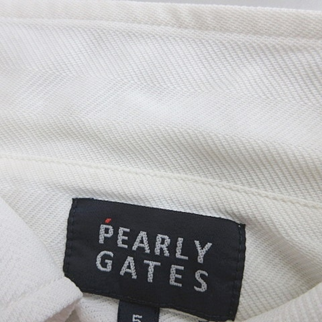 PEARLY GATES(パーリーゲイツ)のパーリーゲイツ ゴルフ シャツ 半袖 刺繍 ジャガード オフホワイト 5 スポーツ/アウトドアのゴルフ(ウエア)の商品写真
