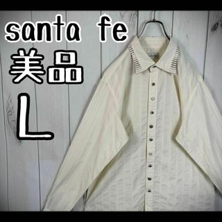 サンタフェ(Santafe)の【入手困難】　サンタフェ　長袖シャツ　ボックス　ケーブル　ストライプ　生成り(シャツ)