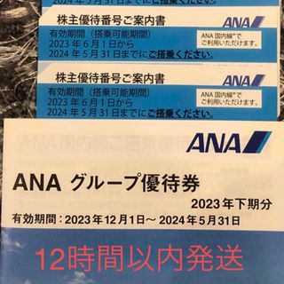 エーエヌエー(ゼンニッポンクウユ)(ANA(全日本空輸))の4/26まで出品　お値下げ中　ANA株主優待　2枚(航空券)