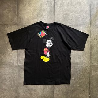 ディズニー(Disney)の90s disney ミッキーtシャツ ブラック L相当 デッドストック(Tシャツ/カットソー(半袖/袖なし))