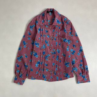 レリアン(leilian)のレリアン　ブラウス　花柄　ピンク　ヴィンテージ　水色　オレンジ(シャツ/ブラウス(長袖/七分))